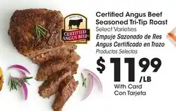 Ralphs Certified Angus Beef Seasoned Tri-Tip Roast offer