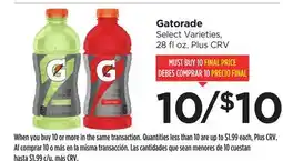 Food 4 Less Gatorade offer
