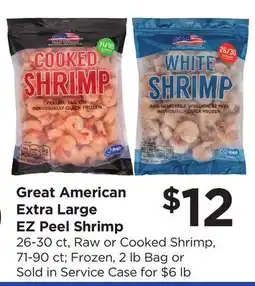 Food 4 Less Great American Extra Large EZ Peel Shrimp offer