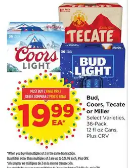 Food 4 Less Bud, Coors, Tecate or Miller offer