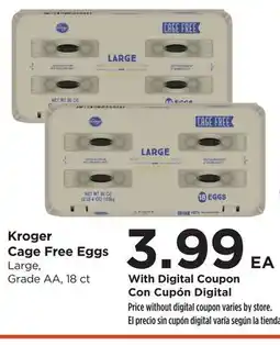 Food 4 Less Kroger Cage Free Eggs offer