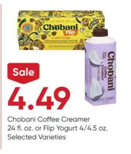 Stater Bros Chobani Coffee Creamer 24 fl. oz. or Flip Yogurt 4/4.5 oz offer