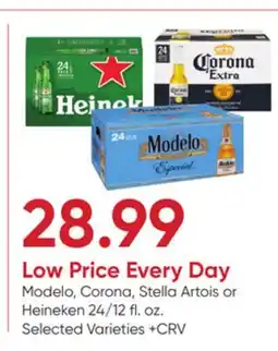 Stater Bros Modelo, Corona, Stella Artois or Heineken offer