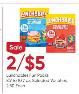 Stater Bros Lunchables Fun Packs offer