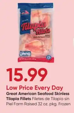 Stater Bros Great American Seafood Skinless Tilapia Fillets offer
