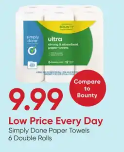 Stater Bros Simply Done Paper Towels offer