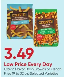 Stater Bros Crav'n Flavor Hash Browns or French Fries offer
