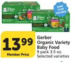 Pavilions Gerber Organic Variety Baby Food offer