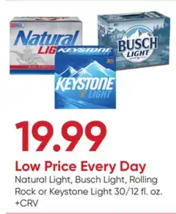 Stater Bros Natural Light, Busch Light, Rolling Rock or Keystone Light offer