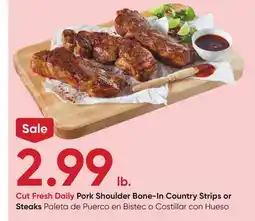 Stater Bros Pork Shoulder Bone-In Country Strips or Steaks offer