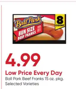 Stater Bros Ball Park Beef Franks offer