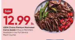 Stater Bros USDA Choice Premium Marinated Carne Asada offer
