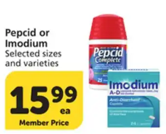 Pavilions Pepcid or Imodium offer