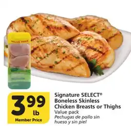 Albertsons Signature SELECT Boneless Skinless Chicken Breasts or Thighs offer
