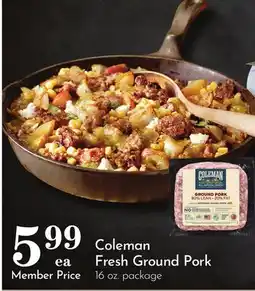 Pavilions Coleman Fresh Ground Pork offer