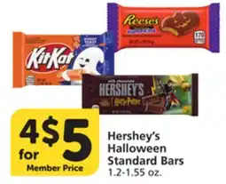 Pavilions Hershey's Halloween Standard Bars offer