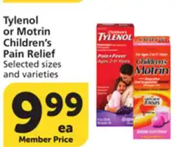 Albertsons Tylenol or Motrin Children's Pain Relief offer