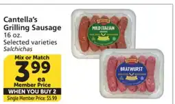 Albertsons Cantella's Grilling Sausage offer