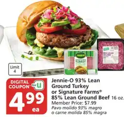 Albertsons Jennie-O 93% Lean Ground Turkey or Signature Farms 85% Lean Ground Beef offer
