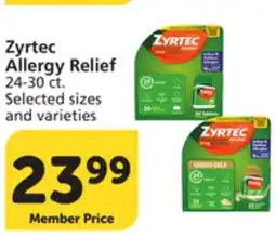 Albertsons Zyrtec Allergy Relief offer