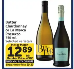 Albertsons Butter Chardonnay or La Marca Prosecco offer
