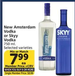 Albertsons New Amsterdam Vodka or Skyy Vodka offer