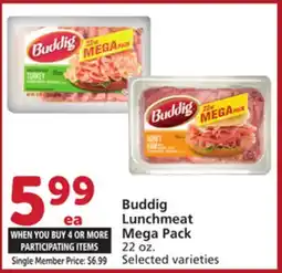Albertsons Buddig Lunchmeat Mega Pack offer