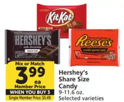 Albertsons Hershey's Share Size Candy offer