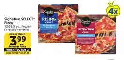 Vons Signature SELECT Pizza offer