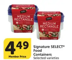 Vons Signature SELECT Food Containers offer