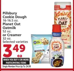 Vons Pillsbury Cookie Dough 16-16.5 oz. Planet Oat Oatmilk 52 oz. or Creamer 32 oz offer