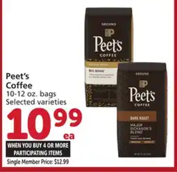 Vons Peet's Coffee offer