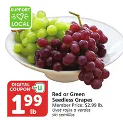 Vons Red or Green Seedless Grapes offer