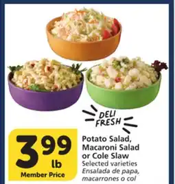 Vons Potato Salad, Macaroni Salad or Cole Slaw offer