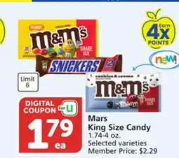 Vons Mars King Size Candy offer