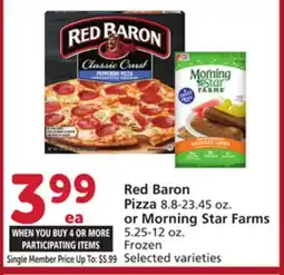 Vons Red Baron Pizza 8.8-23.45 oz. or Morning Star Farms 5.25-12 oz offer