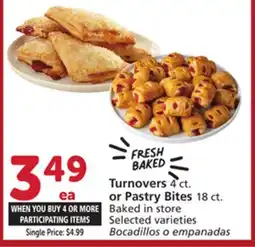 Vons Turnovers 4 ct. or Pastry Bites 18 ct offer