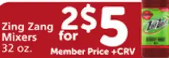 Vons Zing Zang Mixers offer