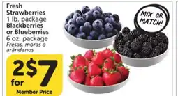 Vons Fresh Strawberries 1 lb. package Blackberries or Blueberries 6 oz. package offer