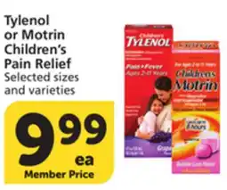 Vons Tylenol or Motrin Children's Pain Relief offer