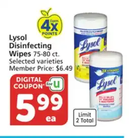 Vons Lysol Disinfecting Wipes offer