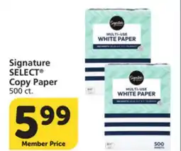 Vons Signature SELECT Copy Paper offer