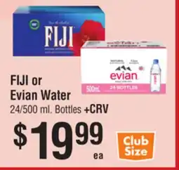 Smart & Final FIJI or Evian Water offer