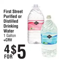 Smart & Final First Street Purified or Distilled Drinking Water offer