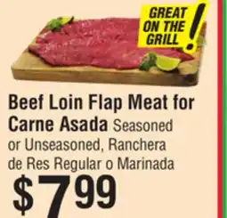 Smart & Final Beef Loin Flap Meat for Carne Asada offer