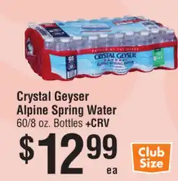 Smart & Final Crystal Geyser Alpine Spring Water offer
