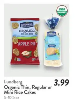 Fresh Thyme Lundberg Organic Thin, Regular or Mini Rice Cakes offer