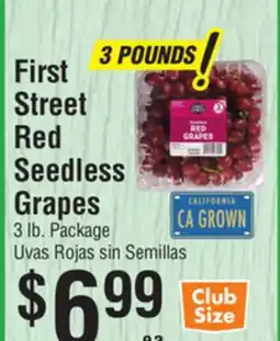 Smart & Final First Street Red Seedless Grapes offer