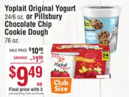 Smart & Final Yoplait Original Yogurt or Pillsbury Chocolate Chip Cookie Dough offer