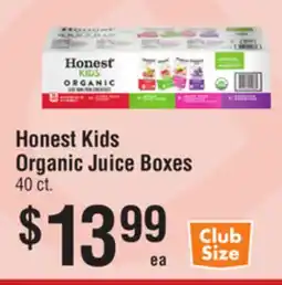 Smart & Final Honest Kids Organic Juice Boxes offer